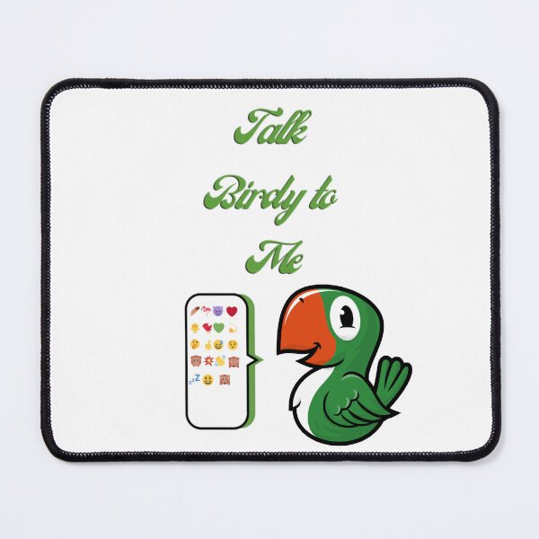 Item preview, Talk Birdy to Me – Funny Parrot Emoji Design designed and sold by KissellArt.