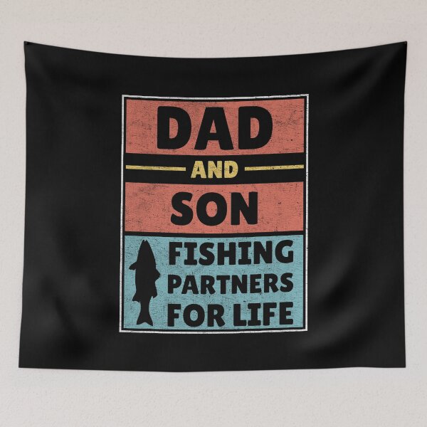 Item preview, Dad and Son Fishing Partners for Life Vintage Dad Fisherman designed and sold by Stick-Artistry.