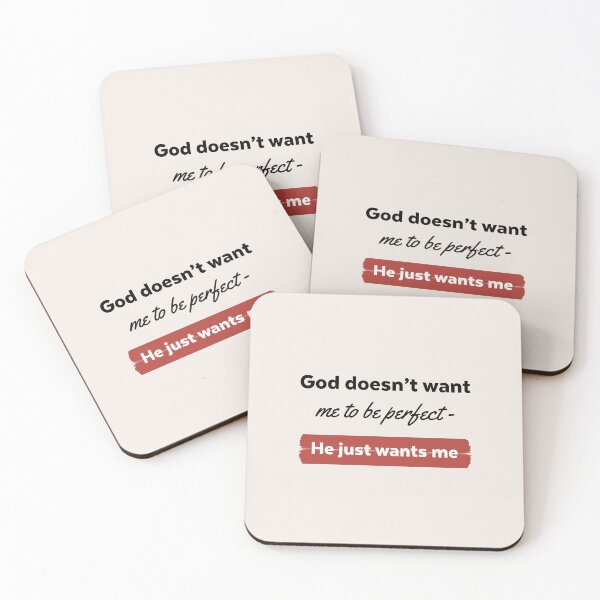 Item preview, God Doesn't Want Perfection - He Just Wants Me designed and sold by Jenn Murray | Relate Escape, LLC.