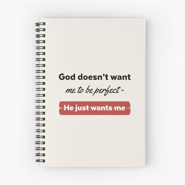 Item preview, God Doesn't Want Perfection - He Just Wants Me designed and sold by Jenn Murray | Relate Escape, LLC.