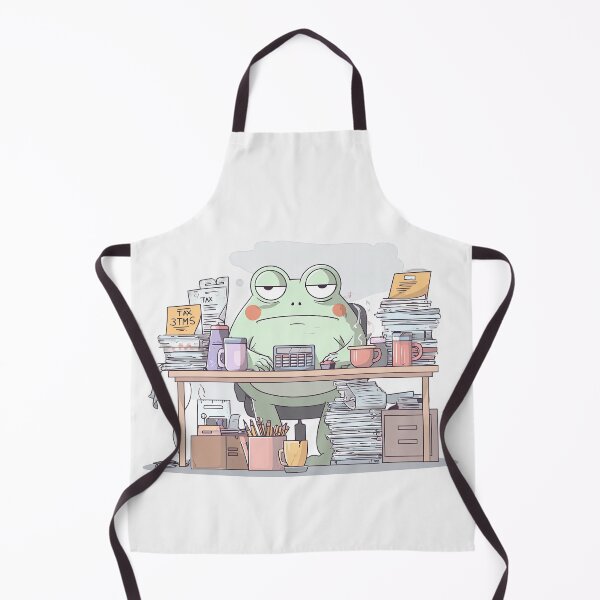 Item preview, Tired Frog Doing Taxes designed and sold by AnimalMisfits.