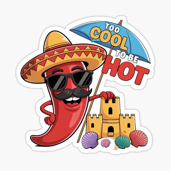 Artikel-Vorschau von f „Too cool to be hot“-Aufkleber Nummer zwei, designt und verkauft von Edgy-elegance.