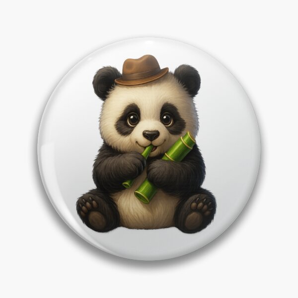 Item preview, Cute Panda with Tiny Hat – Bamboo Vibes designed and sold by NeonCore.