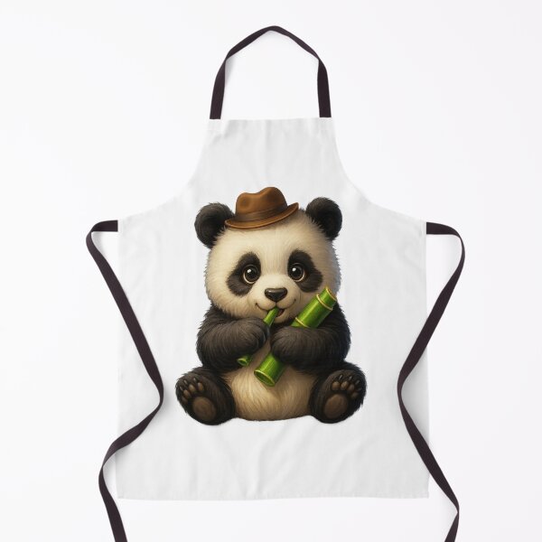 Item preview, Cute Panda with Tiny Hat – Bamboo Vibes designed and sold by NeonCore.