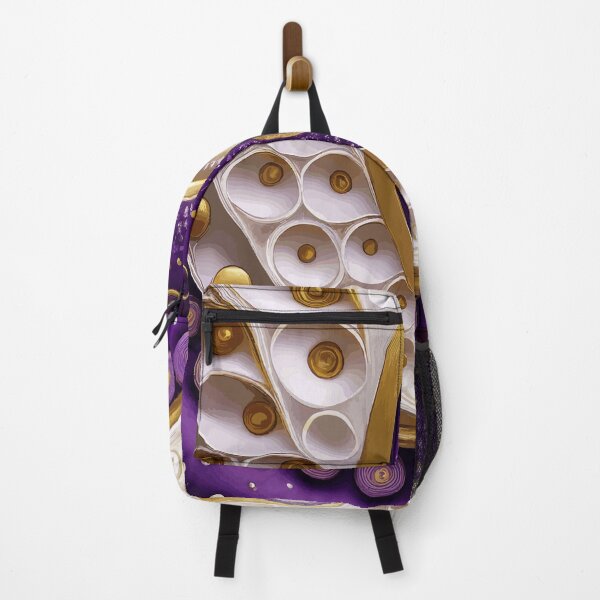 Item preview, Purple Gold and White Abstract designed and sold by Vicky Brago-Mitchell®.