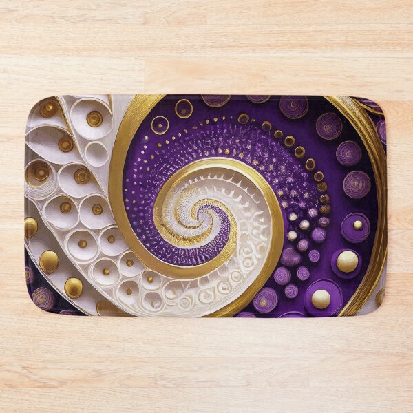 Item preview, Purple Gold and White Abstract designed and sold by Vicky Brago-Mitchell®.