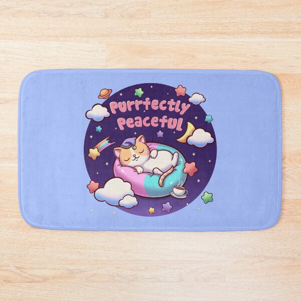 Item preview, Kawaii Sleeping Cat – Cute Pastel Galaxy Stars Cat Sticker designed and sold by Magsu.art.