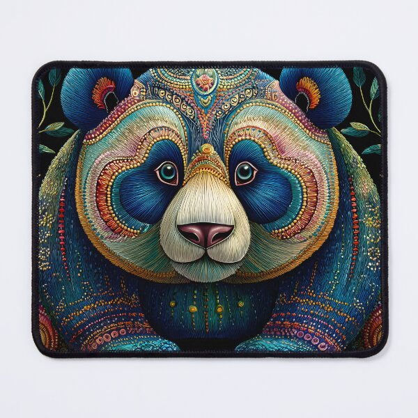 Item preview, Vibrant Artistic Panda with Abstract Floral Elements designed and sold by Artessie.