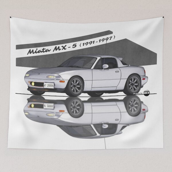 Item preview, Miata - MX-5 NA 1991-1997 (Silverstone Mica) - Small Car, Big Smile designed and sold by Azaziel.