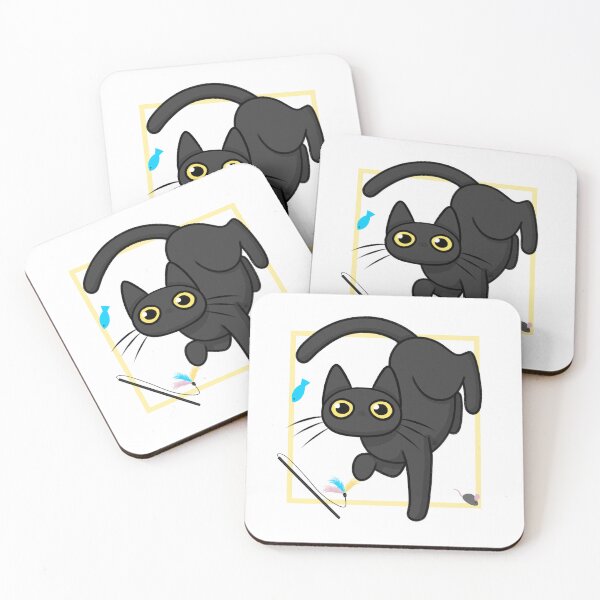 Item preview, Staring Cat with Toys Pose designed and sold by Kitramina’s Shop.