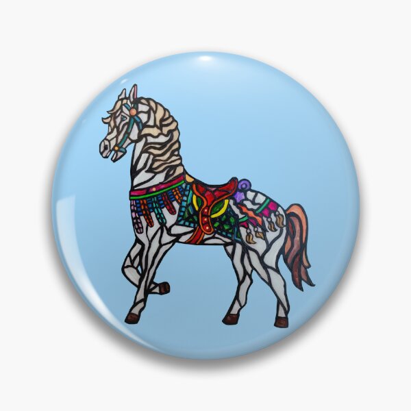 Item preview, Elegant Stained Glass Merry Go Round Horse designed and sold by Deborah Camp.