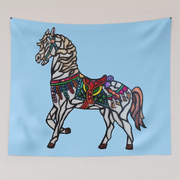 Item preview, Elegant Stained Glass Merry Go Round Horse designed and sold by Deborah Camp.