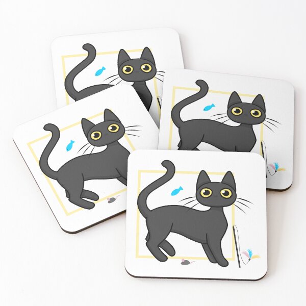 Item preview, Staring Cat with Toys Standing designed and sold by Kitramina’s Shop.