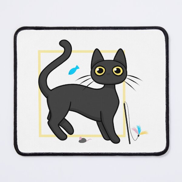 Item preview, Staring Cat with Toys Standing designed and sold by Kitramina’s Shop.