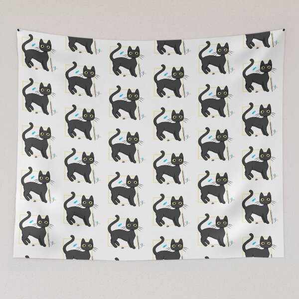 Item preview, Staring Cat with Toys Standing designed and sold by Kitramina’s Shop.