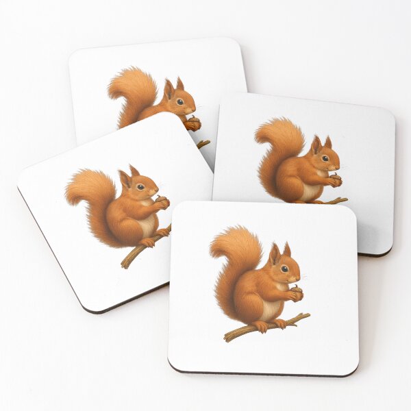 Item preview, Summer Squirrel with Acorn – Cozy Woodland Vibes designed and sold by NeonCore.