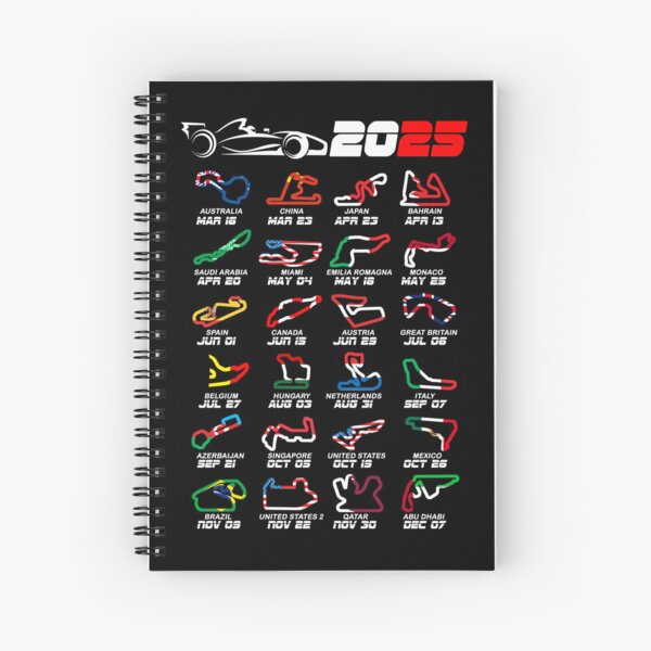 Item preview, Calendrier Formule 1 2025 Circuits Couleurs v2 designed and sold by ideasfinder.