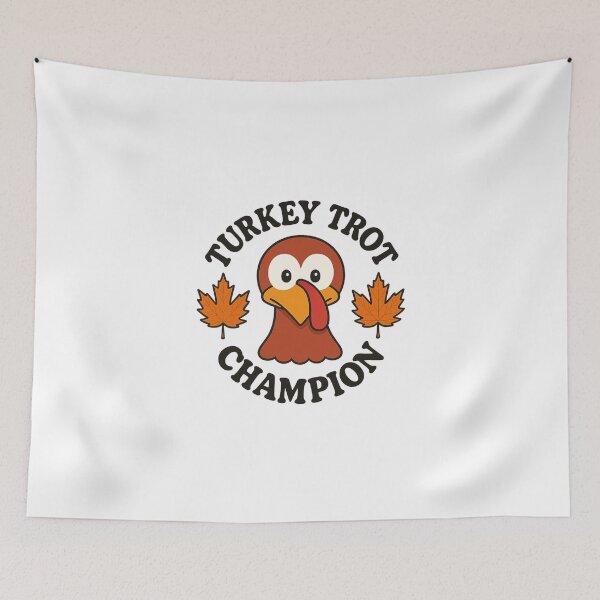 Item preview, Turkey Trot Champion Funny Thanksgiving Cartoon designed and sold by Alex Songs.