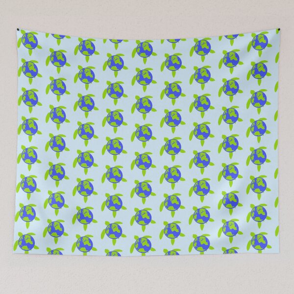 Item preview, Earth Water Turtle Swimming Planet Map Round Globus designed and sold by shirt-o-mat.