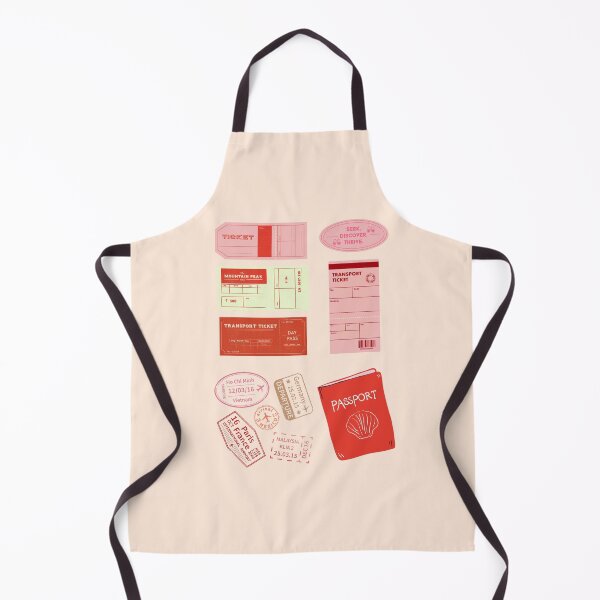 Item preview, Retro Travel Ticket & Passport Stamp Collage Design designed and sold by CherryWavesJune.