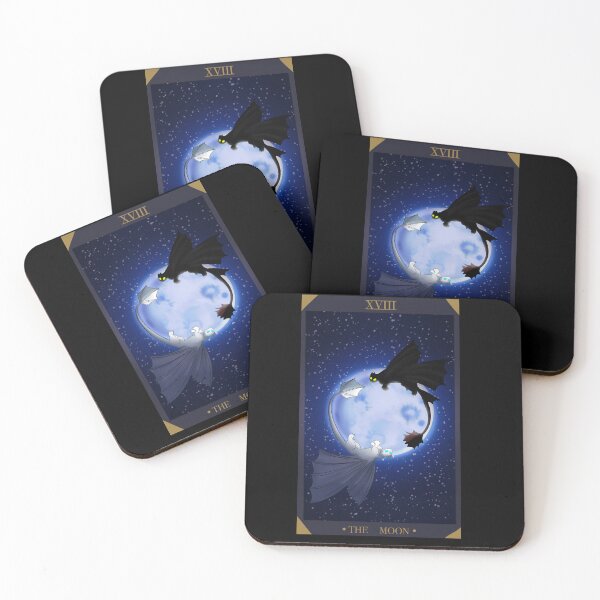 Item preview, Carta del Tarot de la Luna inspirada en HTTYD designed and sold by Pumpkin Cat Provisions.