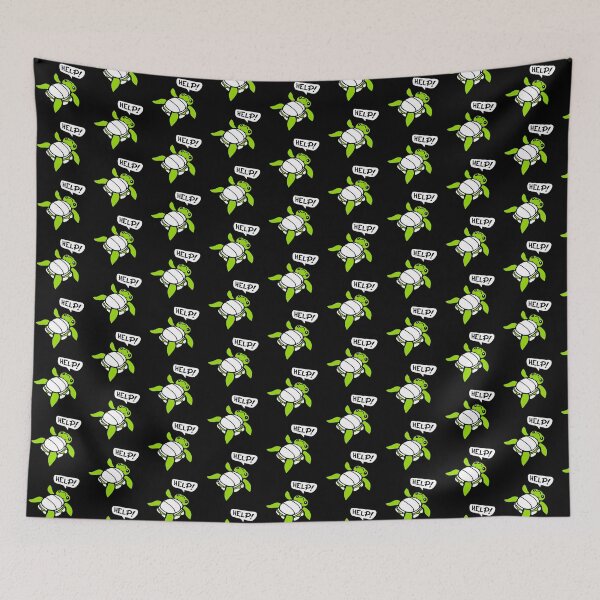 Item preview, Sad Turtle Felt Over Back Side Trapped Needs Help Stuck designed and sold by shirt-o-mat.