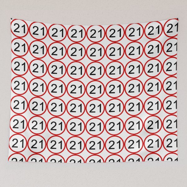 Item preview, No. 21 with Red Circle, Road Sign, Age Sign, Novelty designed and sold by AASparksDesigns.