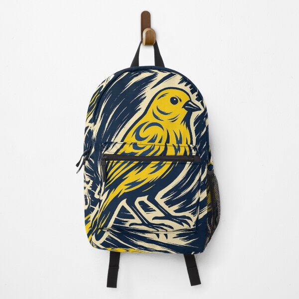 Item preview, Yellow Canary Bird – Bold Minimalist Yellow & Blue Fan Design designed and sold by PrometheusStyle.