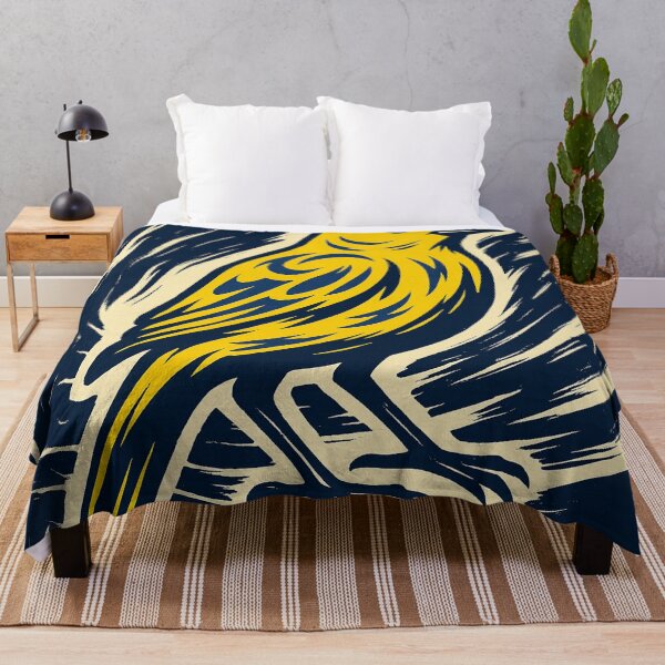 Item preview, Yellow Canary Bird – Bold Minimalist Yellow & Blue Fan Design designed and sold by PrometheusStyle.