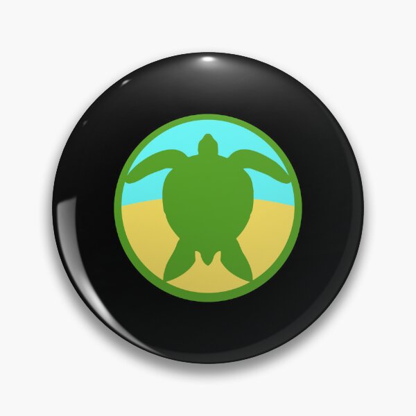 Item preview, Water Turtle Round Circle Logo Symbol Beach Sand designed and sold by shirt-o-mat.