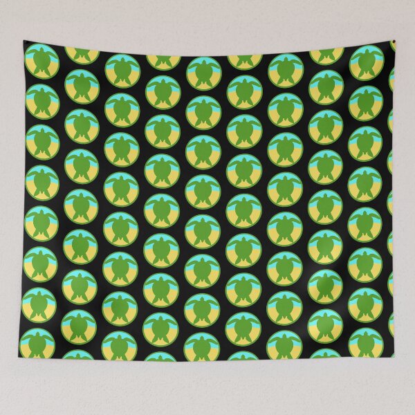 Item preview, Water Turtle Round Circle Logo Symbol Beach Sand designed and sold by shirt-o-mat.