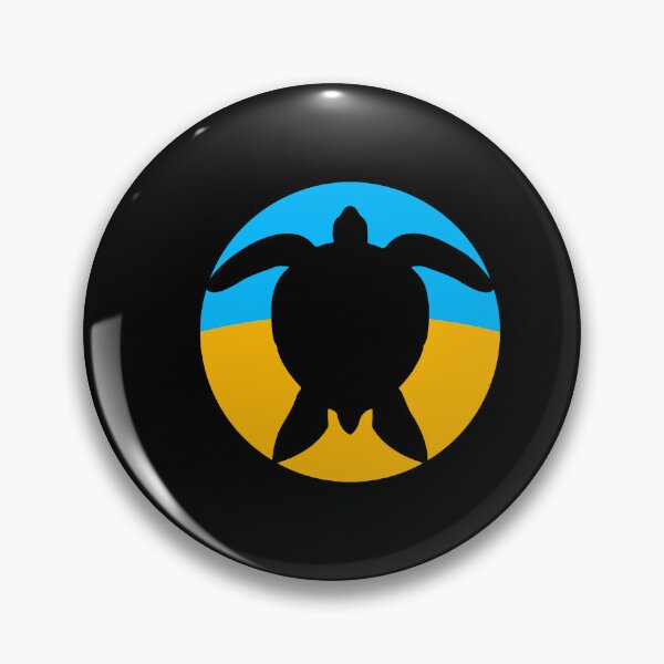 Item preview, Water Turtle Round Circle Logo Symbol Beach Sand designed and sold by shirt-o-mat.
