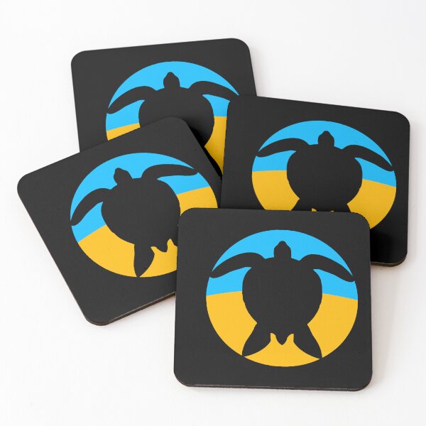 Item preview, Water Turtle Round Circle Logo Symbol Beach Sand designed and sold by shirt-o-mat.