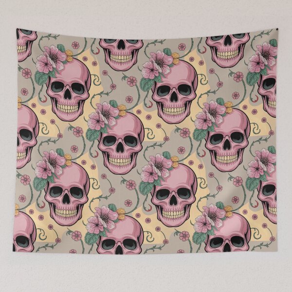 Item preview, Pink Skull floral designed and sold by CandyVenom.