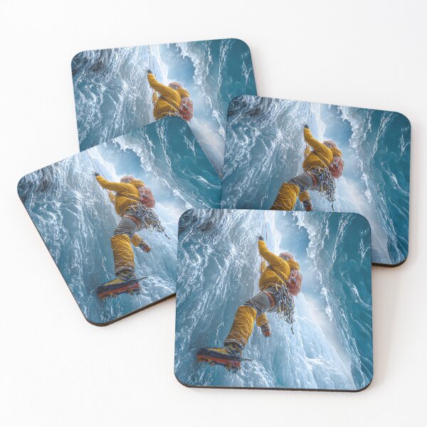 Item preview, Thrilling Ice Climber Conquering Icy Glacial Wall designed and sold by Artessie.
