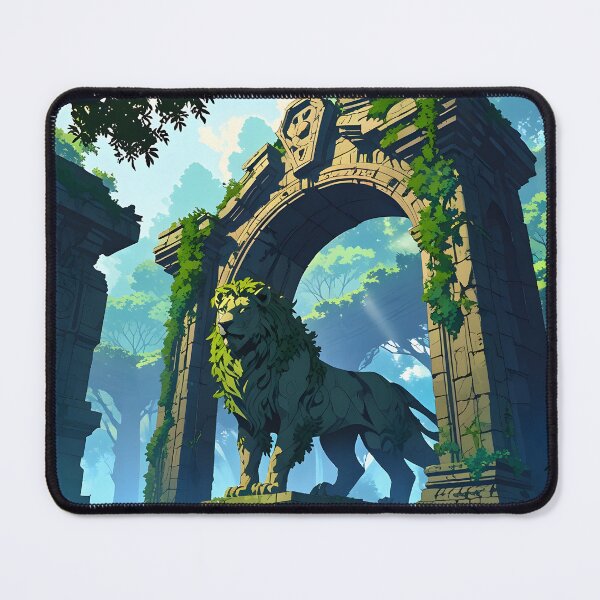 Item preview, Ancient Lion Statue: Magical Forest Ruins designed and sold by Ledsor.