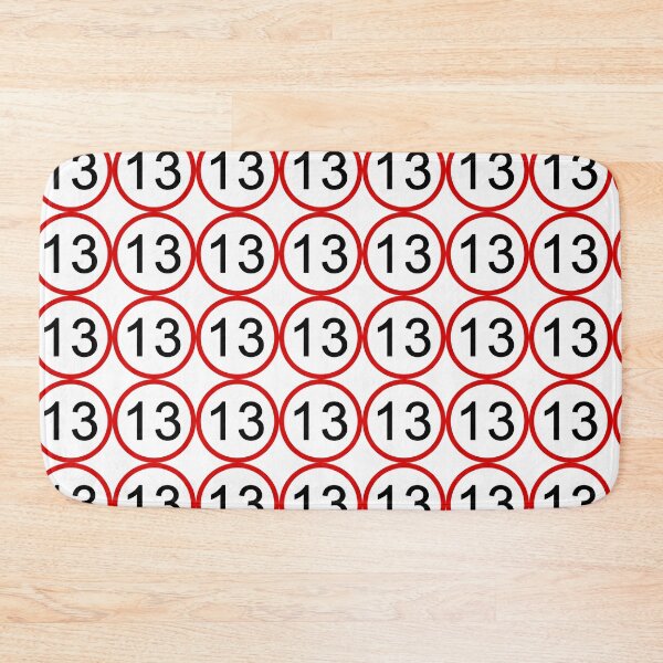 Item preview, No. 13 with Red Circle, Road Sign, Age Sign, Novelty, Birthday, Thirteenth designed and sold by AASparksDesigns.
