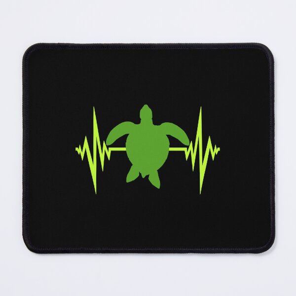 Item preview, Water Turtle Pulse Frequency Heartbeat Line ECG Silhouette designed and sold by shirt-o-mat.