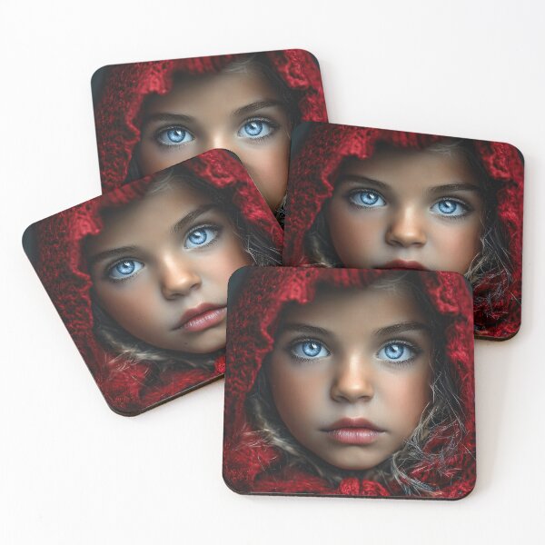 Item preview, Young Girl in Red Hooded Cloak with Bright Eyes designed and sold by Artessie.