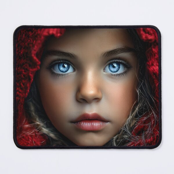 Item preview, Young Girl in Red Hooded Cloak with Bright Eyes designed and sold by Artessie.