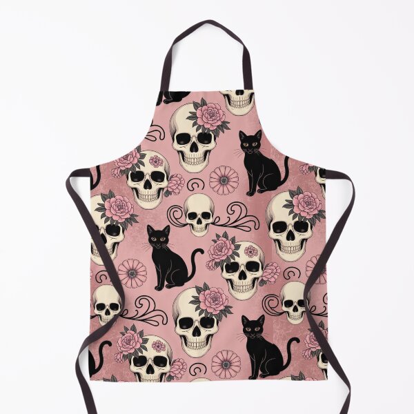 Item preview, Pink Skull black cat designed and sold by CandyVenom.