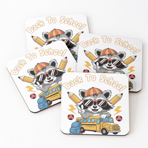 Item preview, Cool Raccoon Back to School Vibes | Fun Kids School Design designed and sold by dijjaboutique.