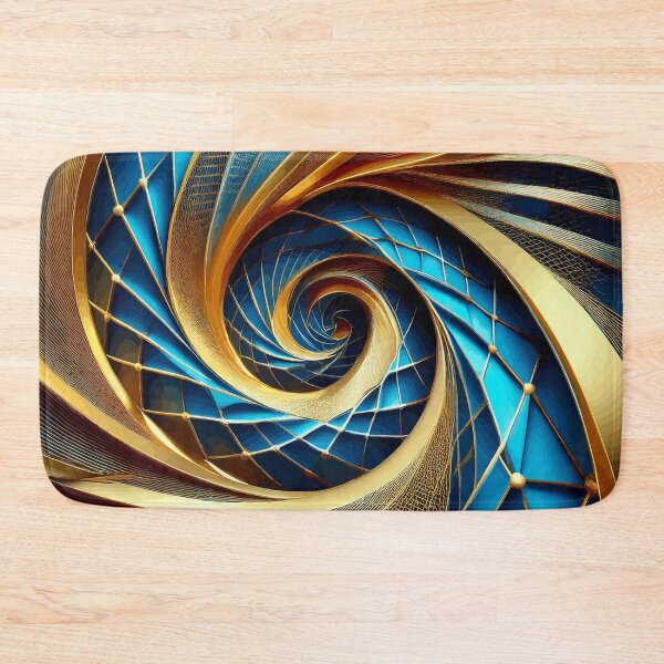 Item preview, Blue and Gold Abstract 3 designed and sold by Vicky Brago-Mitchell®.