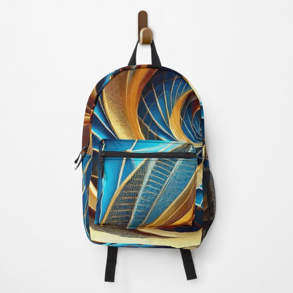 Item preview, Blue and Gold Abstract 3 designed and sold by Vicky Brago-Mitchell®.