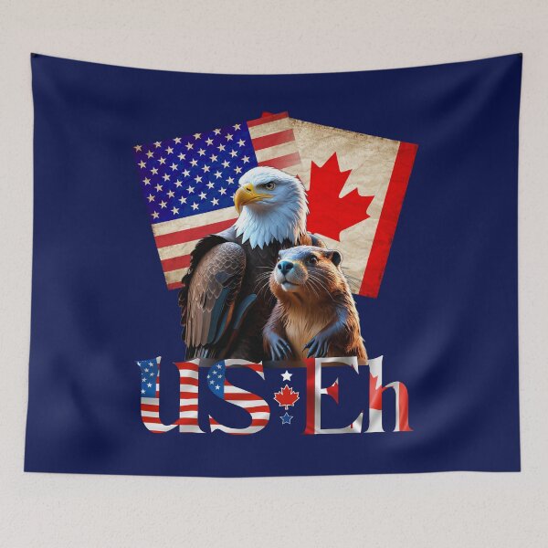 Item preview, Canadian American Dual Citizen Eagle and Beaver - US Eh designed and sold by NerdyWerks.