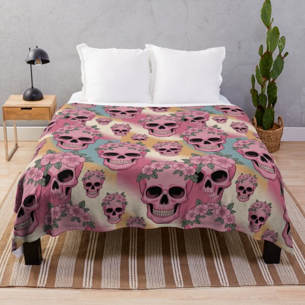 Item preview, Patrón de calavera rosa designed and sold by CandyVenom.