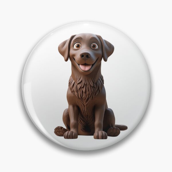 Item preview, Claymation Style Chocolate Lab Labrador Retriever Dog designed and sold by PumagirlDigital.