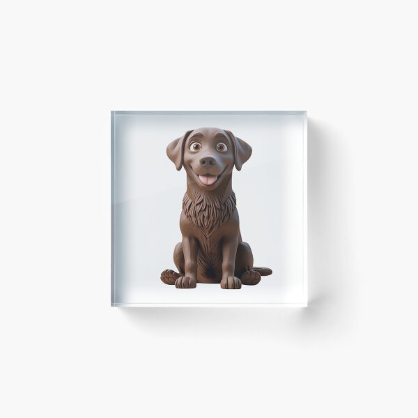 Item preview, Claymation Style Chocolate Lab Labrador Retriever Dog designed and sold by PumagirlDigital.