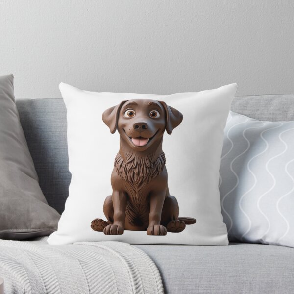 Item preview, Claymation Style Chocolate Lab Labrador Retriever Dog designed and sold by PumagirlDigital.