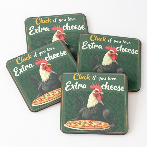 Item preview, Funny Chicken Pizza Art Cluck If You Love Extra Cheese designed and sold by Pragatee.
